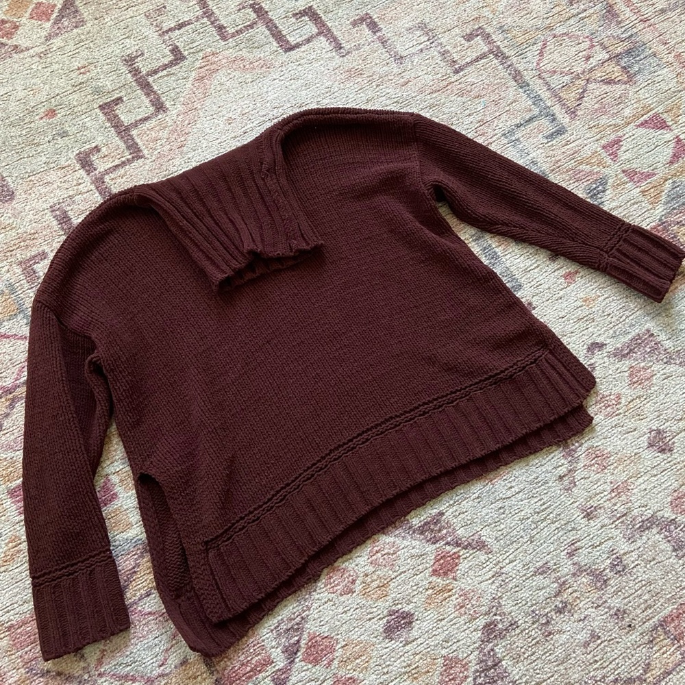 Purple Aerie oversized turtleneck sweater